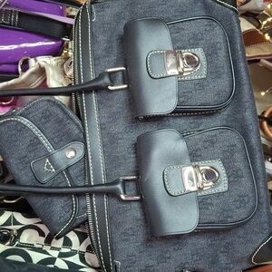 LN DOONEY & BOURKE GRAY BLACK SET BAG & CASE